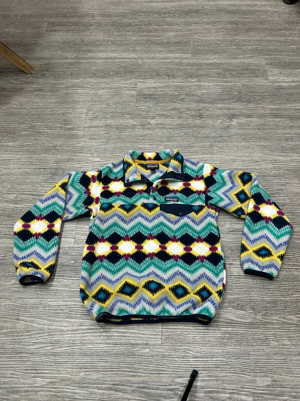 Patagonia Sweater Synchilla Snap-T Pullover Womens XXS Geometric